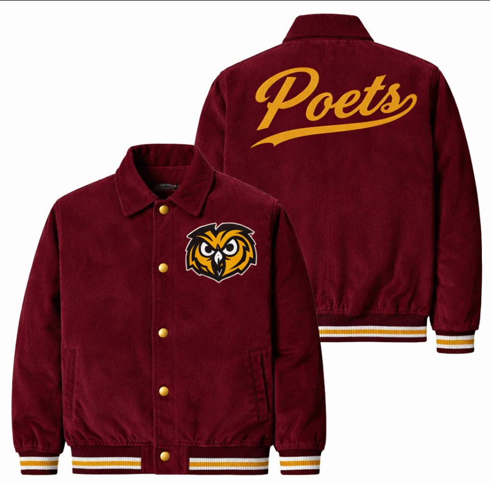 Poets coach jacket maroon